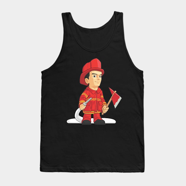 Firefighter Boy Tank Top by Asykar